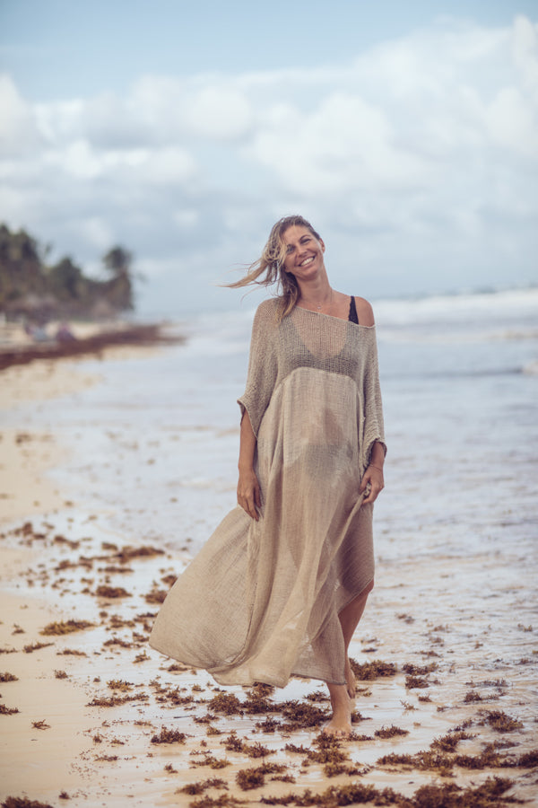 linen beach dress